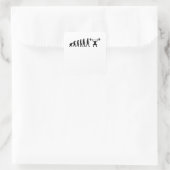 Evolution Powerfting Bodybuilding Geschenk Quadratischer Aufkleber (Tasche)