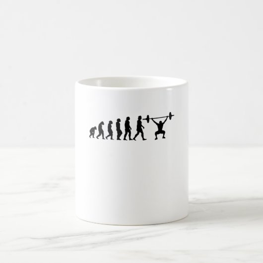 Evolution Powerlift Bodybuilding Geschenk Kaffeetasse (Mittel)