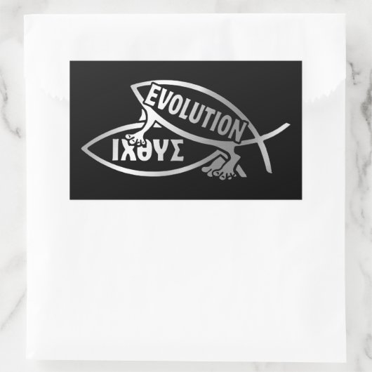 Evolution - Prokretion Rechteckiger Aufkleber (Tasche)