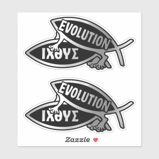 Evolution - Prokretion x 2 Aufkleber (Blatt)