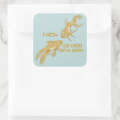 Evolution Quadratischer Aufkleber (Tasche)