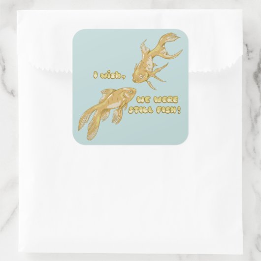 Evolution Quadratischer Aufkleber (Tasche)