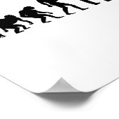 Evolution Rack Pool Billiard Player Billiard Cue Poster (Ecke)