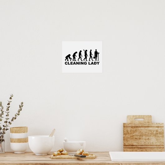 Evolution Reinigungsperson Poster (Küche)
