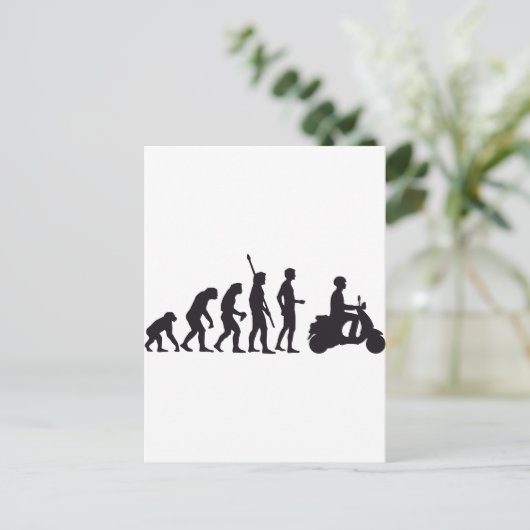 Evolution Roller Postkarte (Stehend Vorderseite)