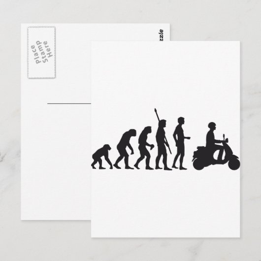 Evolution Roller Postkarte (Vorne/Hinten)