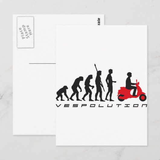 Evolution Roller Postkarte (Vorne/Hinten)