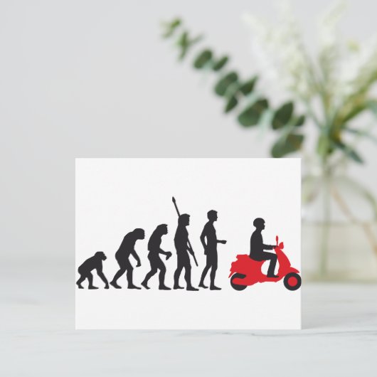 Evolution Roller Postkarte (Stehend Vorderseite)