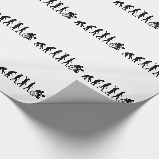 Evolution-Rollstuhl-Basketball Geschenkpapier (Ecke)