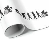 Evolution-Rollstuhl-Basketball Geschenkpapier (Rolleneckpunkt)