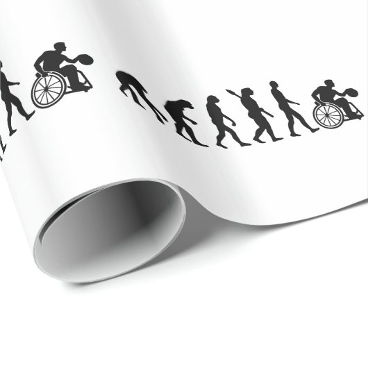Evolution-Rollstuhl-Basketball Geschenkpapier (Rolleneckpunkt)