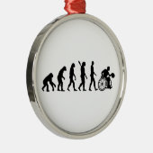 Evolution-Rollstuhl-Basketball Ornament Aus Metall (Rechts)