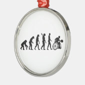 Evolution-Rollstuhl-Basketball Ornament Aus Metall (Links)