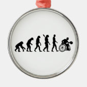 Evolution-Rollstuhl-Basketball Ornament Aus Metall (Vorne)