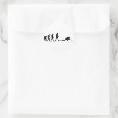 Evolution Runder Aufkleber (Tasche)