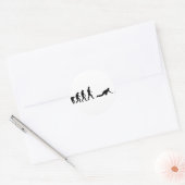 Evolution Runder Aufkleber (Umschlag)