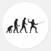Evolution Runder Aufkleber (Vorderseite)