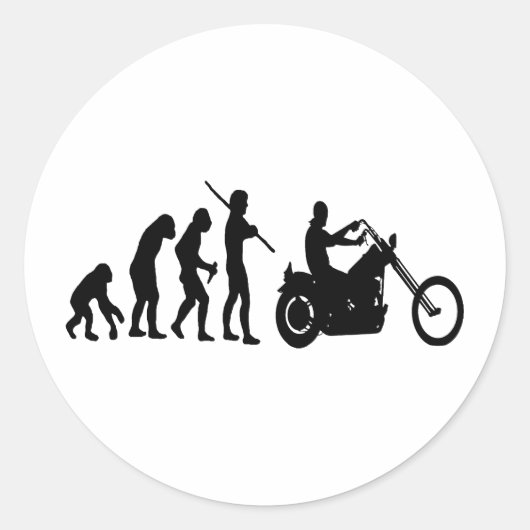 Evolution Runder Aufkleber (Vorderseite)