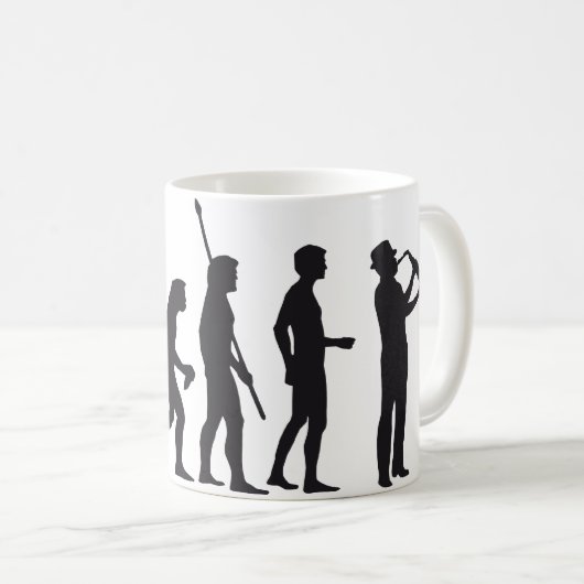 Evolution saxophon kaffeetasse (VorderseiteRechts)