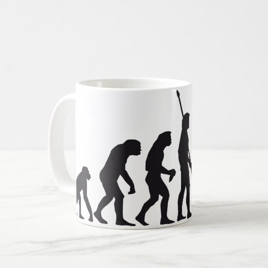Evolution saxophon kaffeetasse (Vorderseite Links)