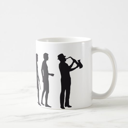 Evolution saxophon kaffeetasse (Rechts)