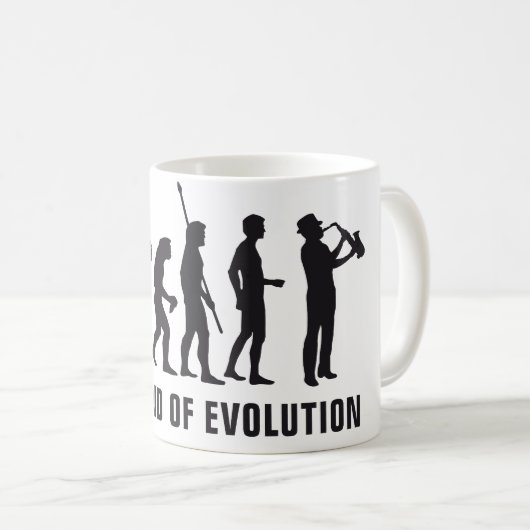 Evolution saxophon kaffeetasse (VorderseiteRechts)