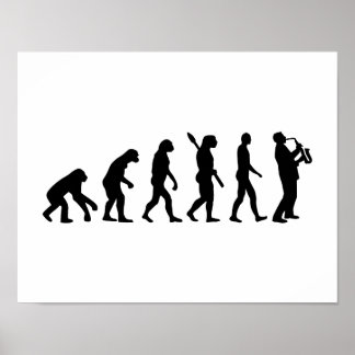 Evolution Saxophon Poster