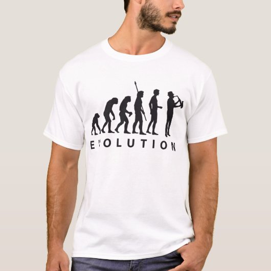 evolution saxophon T-Shirt (Vorderseite)