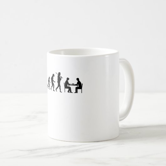 Evolution Schach Kaffeetasse (VorderseiteRechts)