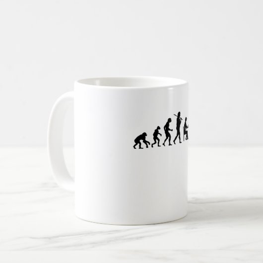 Evolution Schach Kaffeetasse (Vorderseite Links)