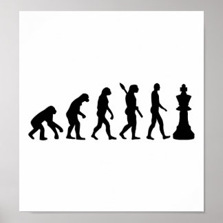 Evolution Schachkönig Poster