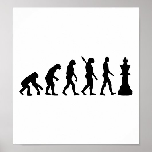 Evolution Schachkönig Poster (Vorne)