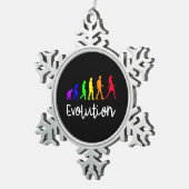 Evolution Schneeflocken Zinn-Ornament (Rechts)
