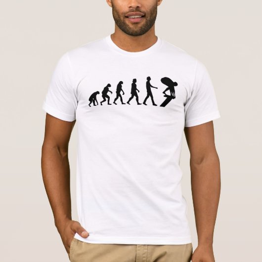 Evolution schwimmen T-Shirt (Vorderseite)