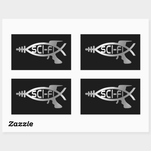 Evolution - Sci-Fi Rechteckiger Aufkleber (Blatt)