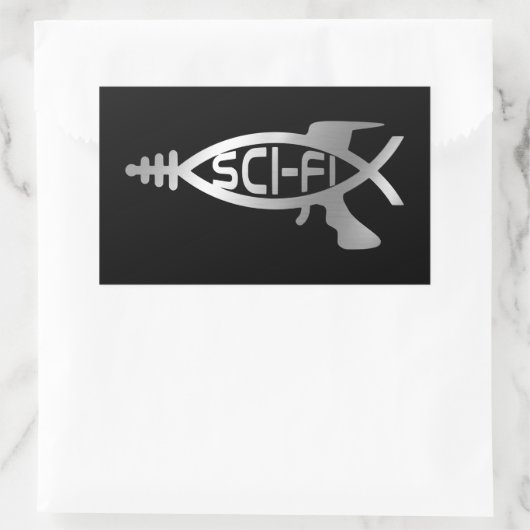 Evolution - Sci-Fi Rechteckiger Aufkleber (Tasche)