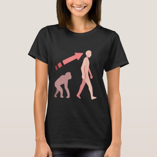 Evolution science human man ape monkey history nat T-Shirt (Vorderseite)