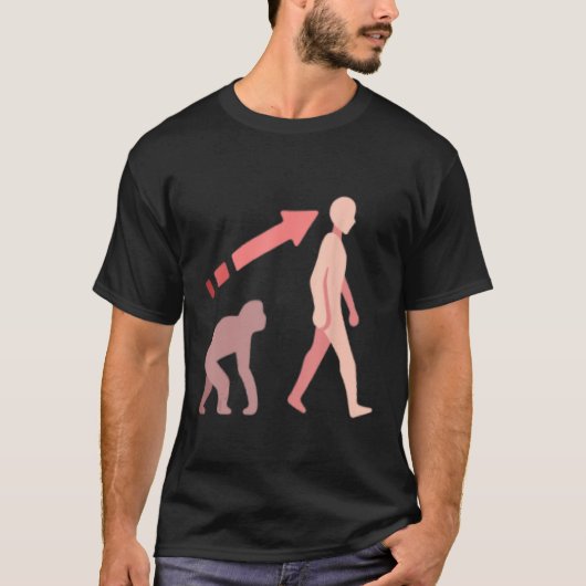 Evolution science human man ape monkey history nat T-Shirt (Vorderseite)