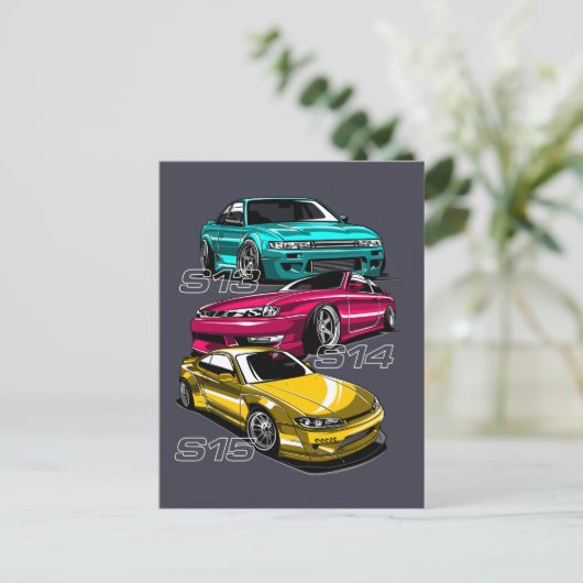 EVOLUTION SILVIA "S" POSTKARTE (Stehend Vorderseite)