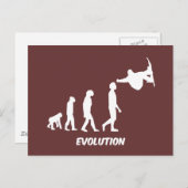 Evolution-Skateboard Postkarte (Vorne/Hinten)