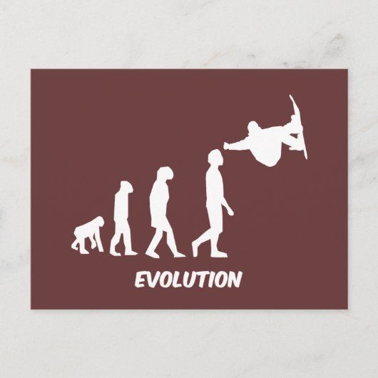 Evolution-Skateboard Postkarte (Vorderseite)