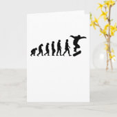 Evolution Skateboarder Skateboard Geschenk Karte (Gelbe Blume)