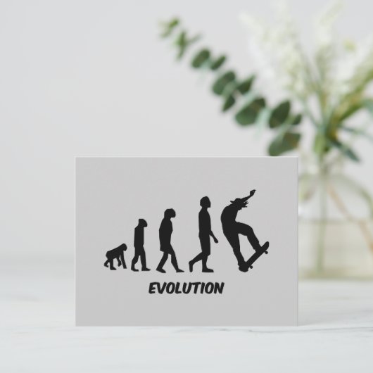 Evolution Skateboarding Postkarte (Stehend Vorderseite)