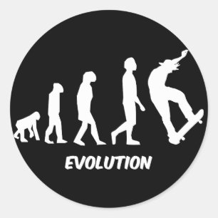 Evolution Skateboarding Runder Aufkleber