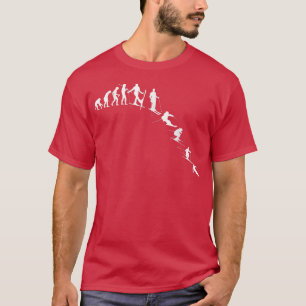 Evolution Skifahren Evolving Man as a Skier, Ski  T-Shirt