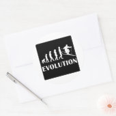Evolution Skifahren Runder Aufkleber (Umschlag)