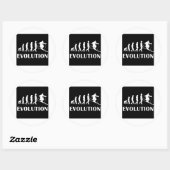 Evolution Skifahren Runder Aufkleber (Blatt)