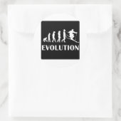 Evolution Skifahren Runder Aufkleber (Tasche)