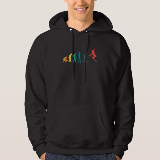 Evolution Skifahrer Hoodie (Vorderseite)