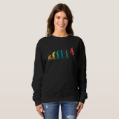 Evolution Skifahrer Skifahrerin Sweatshirt (Vorne ganz)